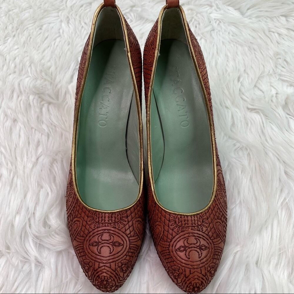 Staccato Brown Hay Ehko2 Pumps Size 39 Leather